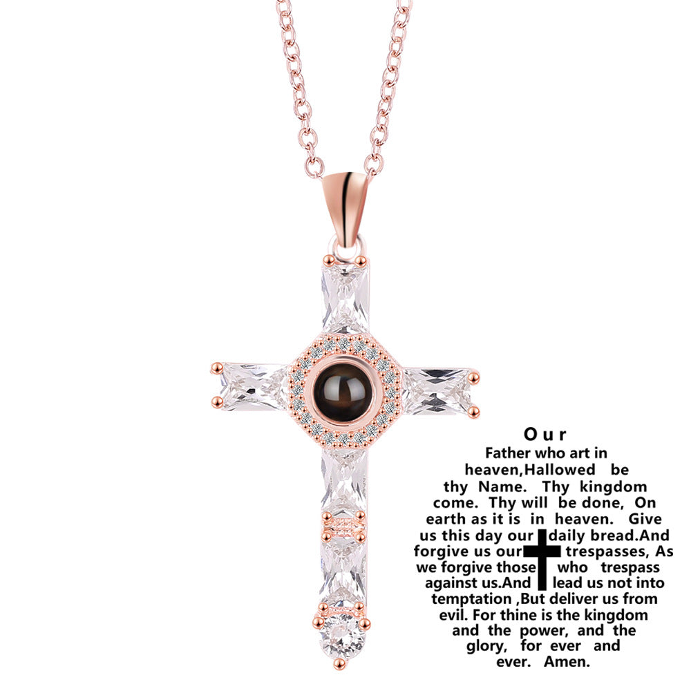 Wholesale Cross Projection Alloy Necklace